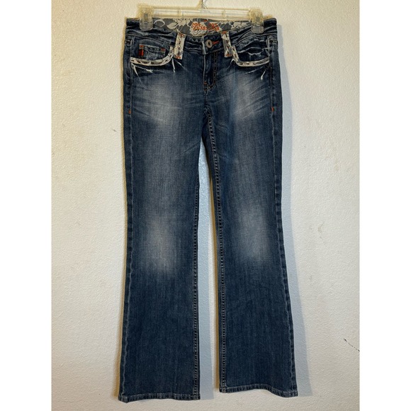 Miss Me Jeans Women’s Boot‎ Cut Lace Trim Size 27 Cotton Poly Blend JP4292 - Picture 1 of 13